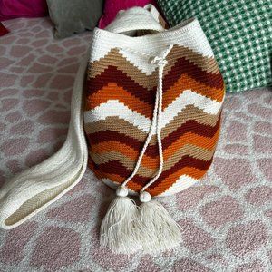 Boho Crochet Bucket Bag